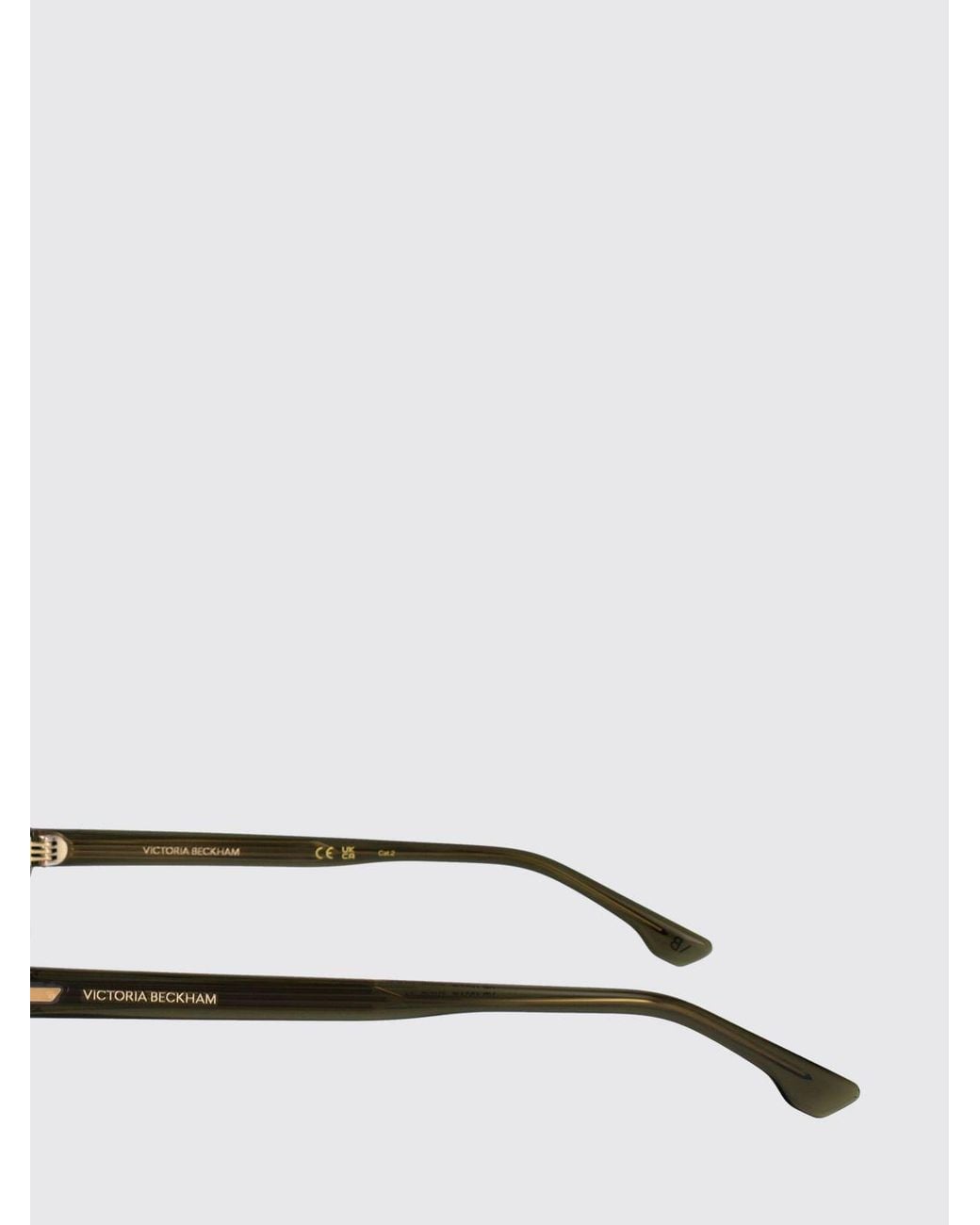 Victoria Beckham Green Oval Cat-Eye Acetate Sunglasses With Coloured Lenses