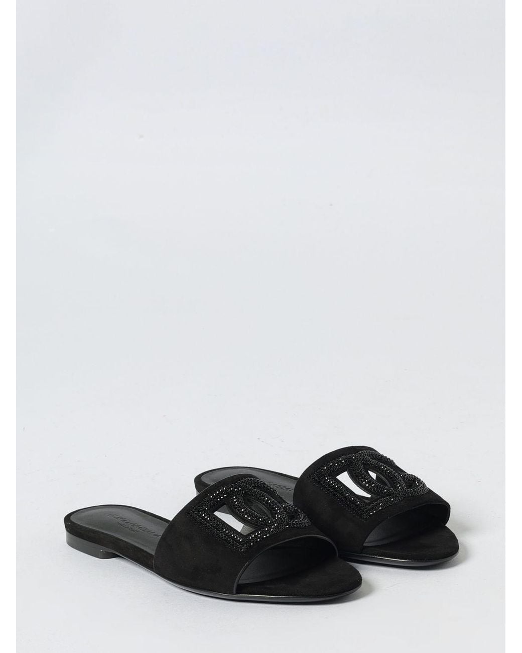 Dolce & Gabbana White Dolce &Amp Gabbana Flat Sandals