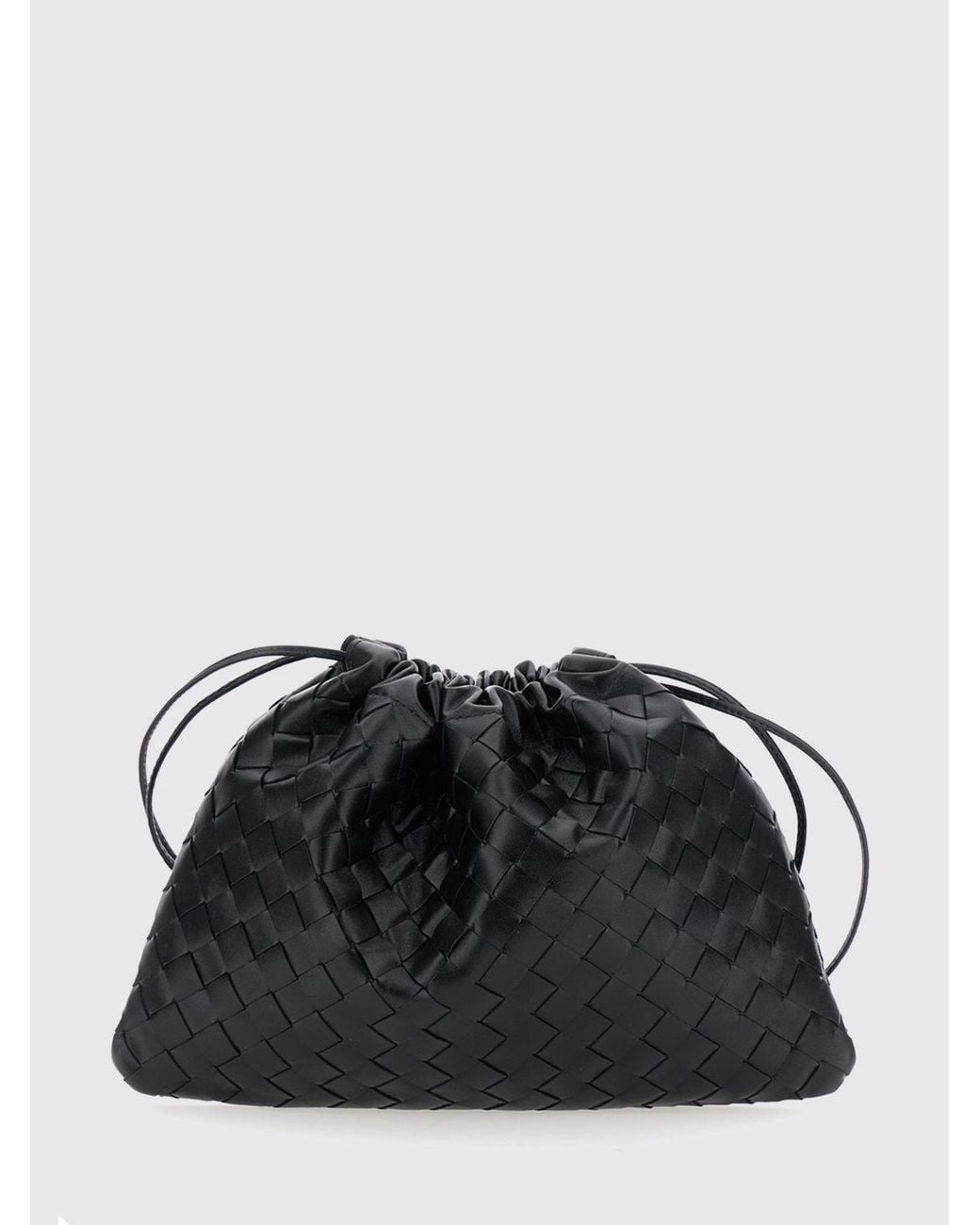 Bottega Veneta Black Dustbag Intrecciato Calfskin Bucket Bag With Drawstring