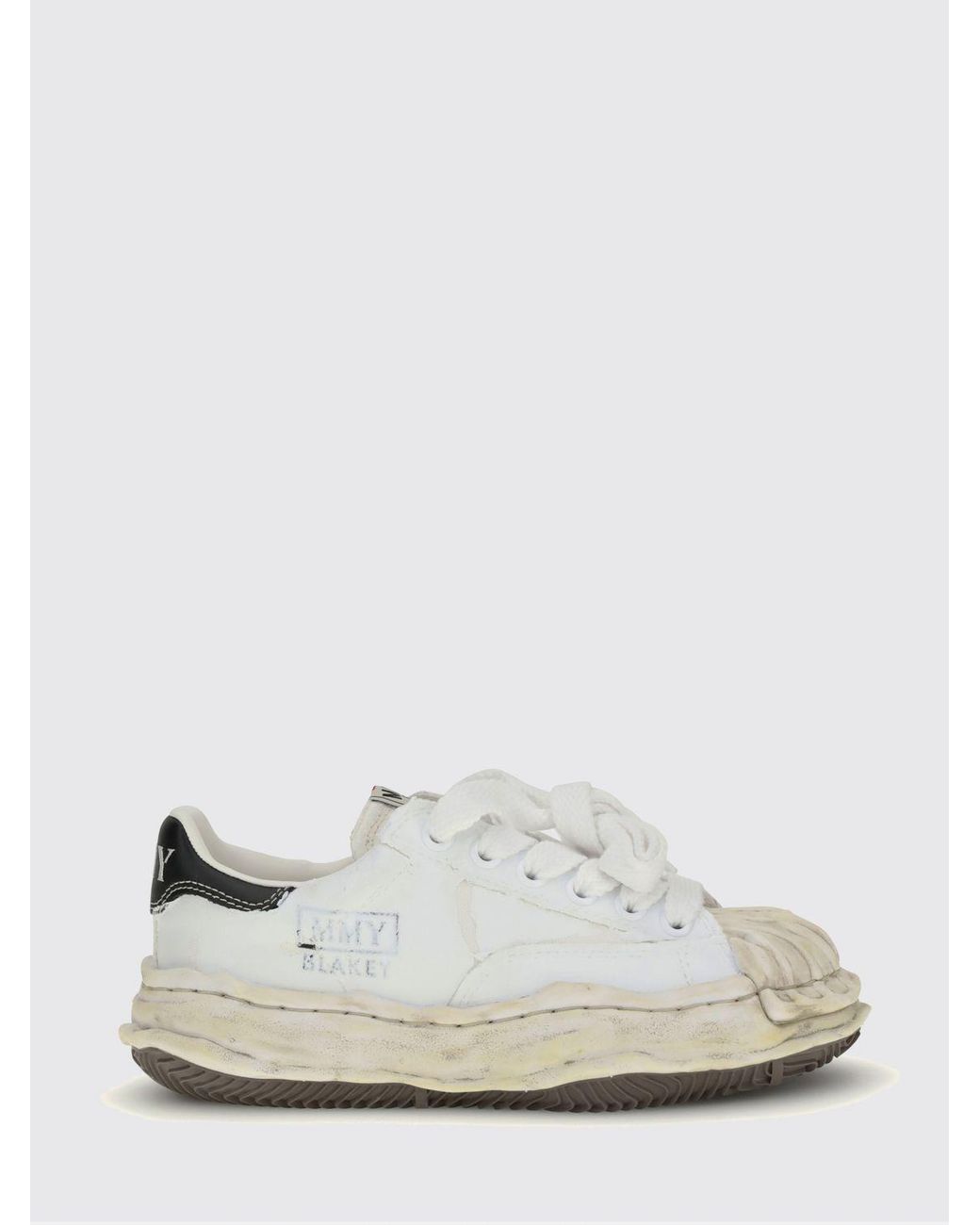 Maison Mihara Yasuhiro White Blakey Tarred Canvas Sneakers for men