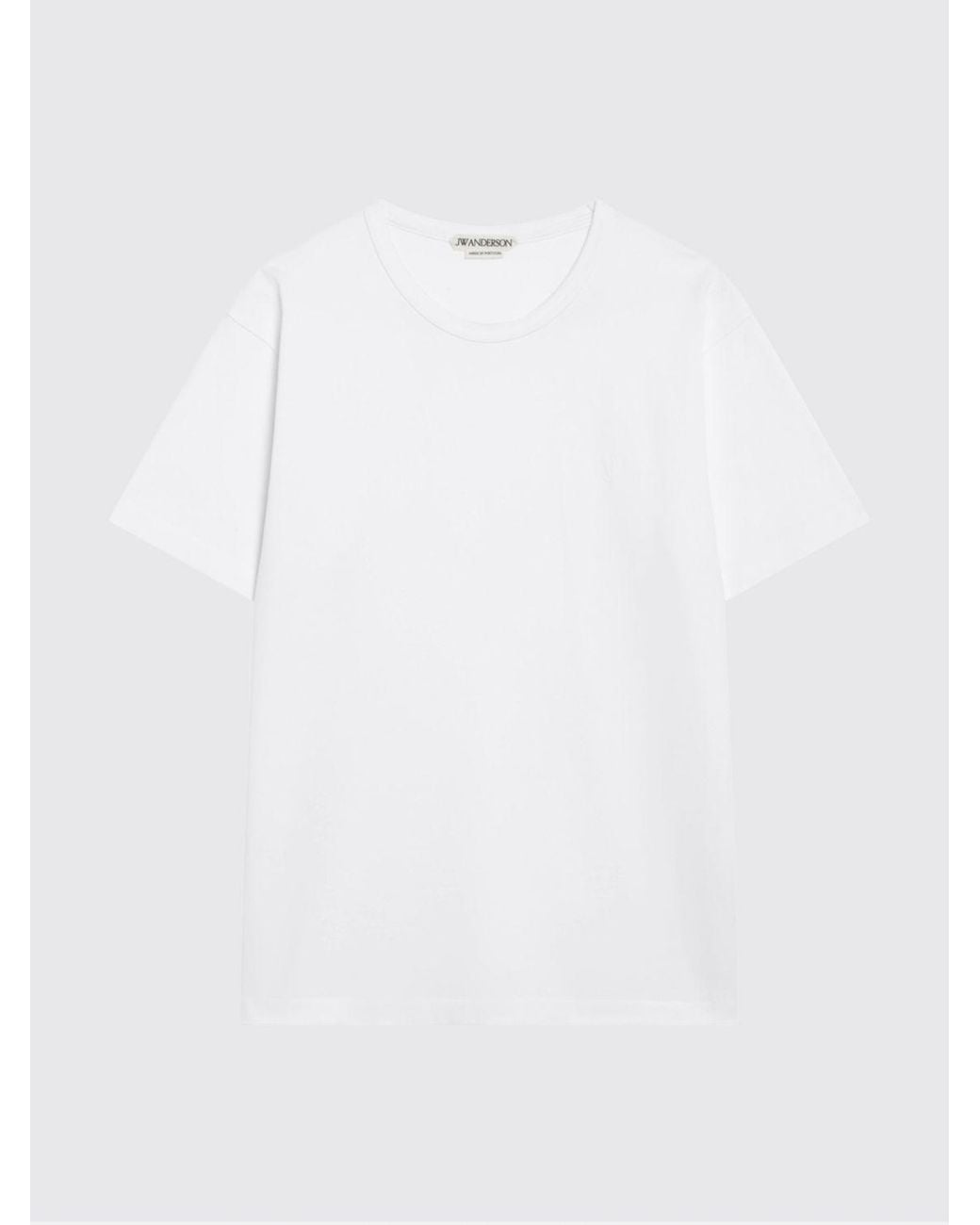 J.W. Anderson White Basic Cotton T-Shirt for men