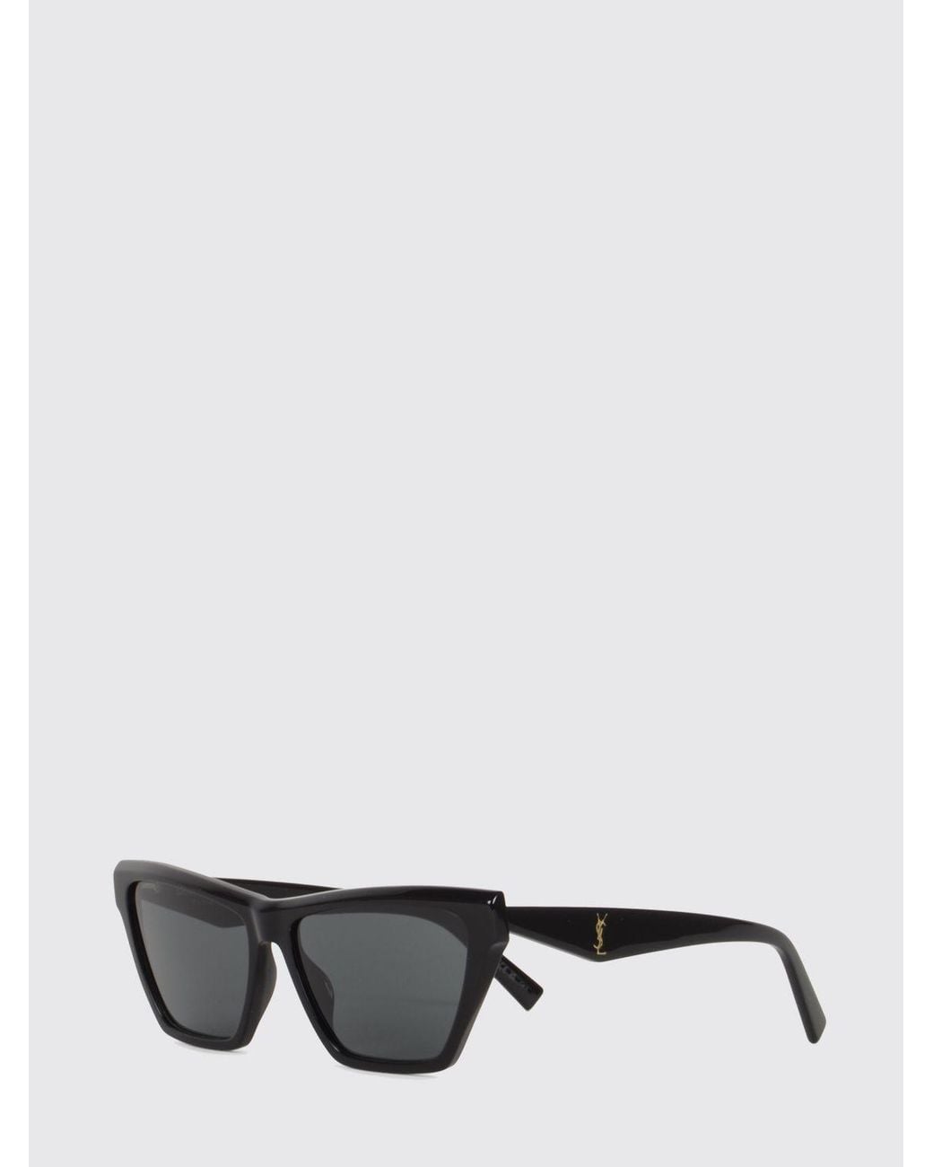 Saint Laurent White Cat-Eye Acetate Sunglasses With Ysl Monogram for men