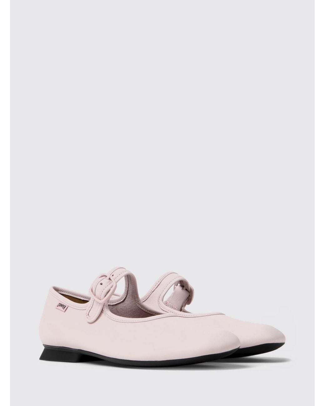 Camper Pink Casi Myra Leather Ballerinas