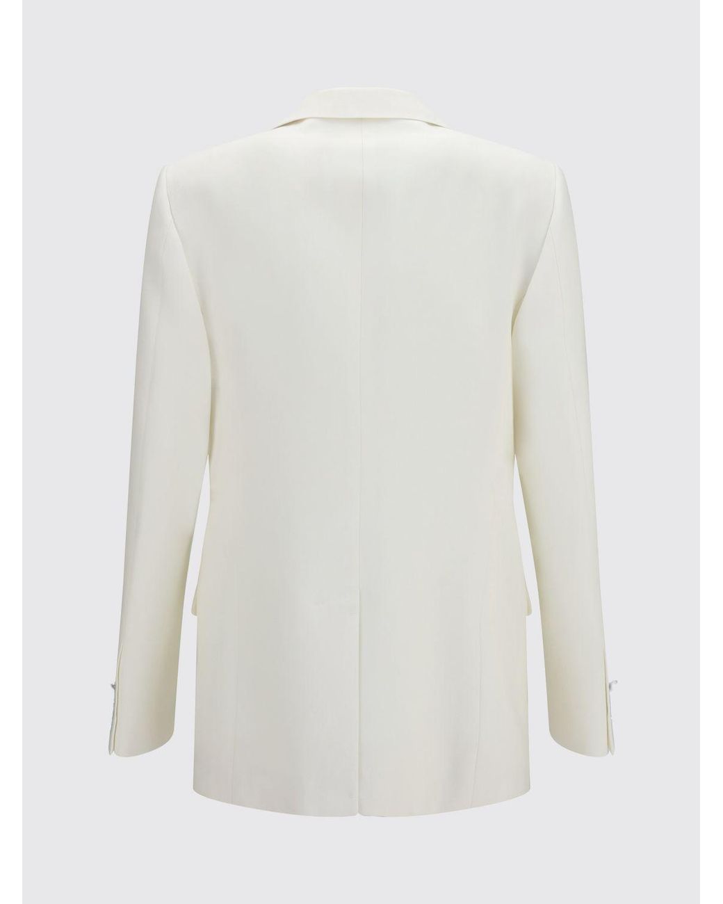 Valentino Garavani White Cotton And Silk Blazer With Two-Colour Abstract Pattern for men
