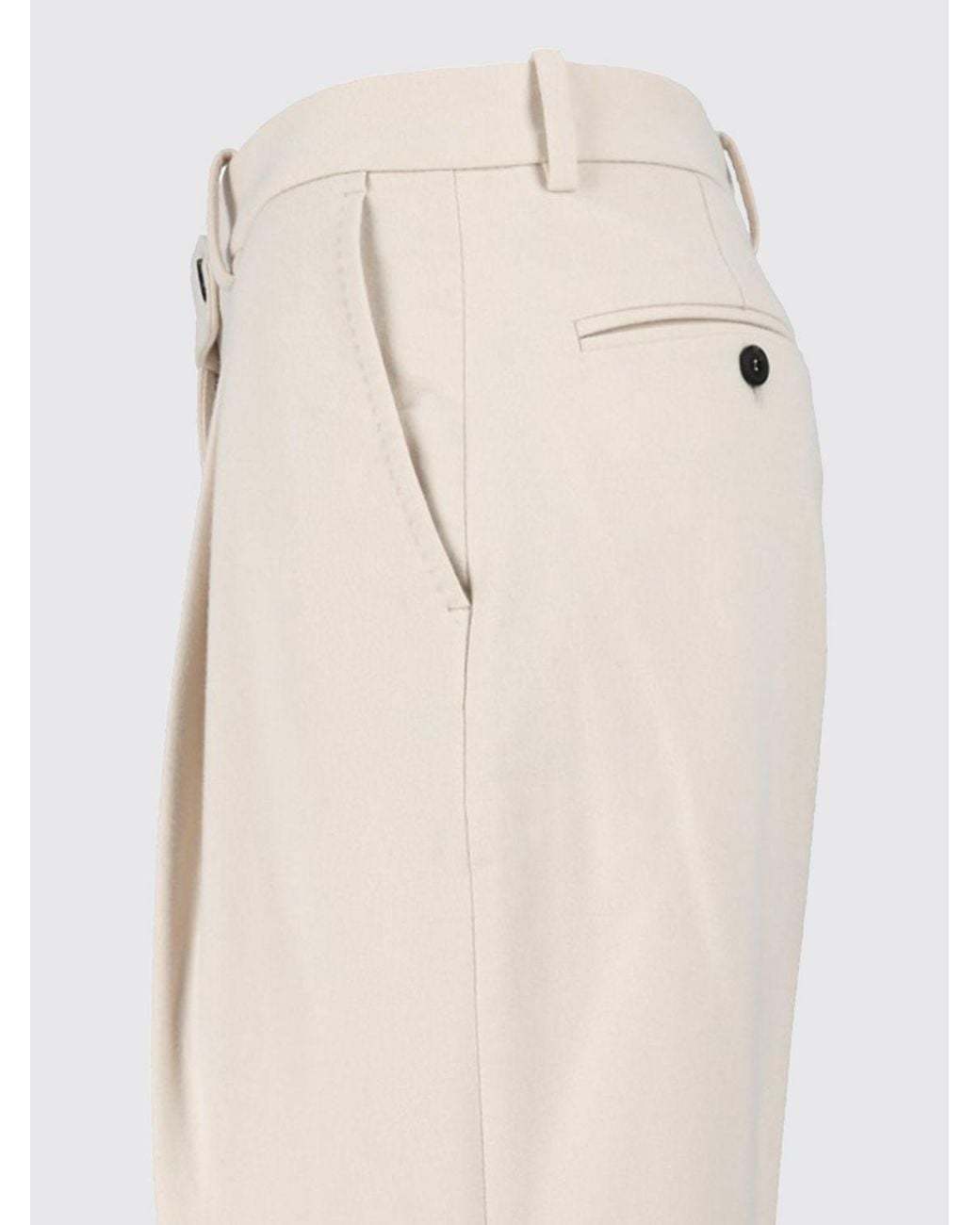 Circolo 1901 White High-Waisted Wide-Leg Cotton Blend Trousers