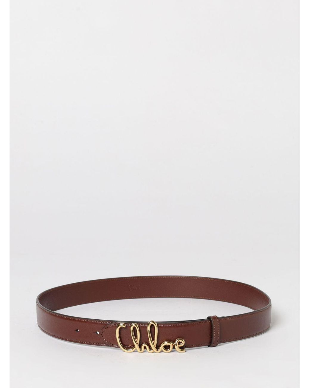 ChloÉ Cinturón Icónico De Piel Chloé de color Brown
