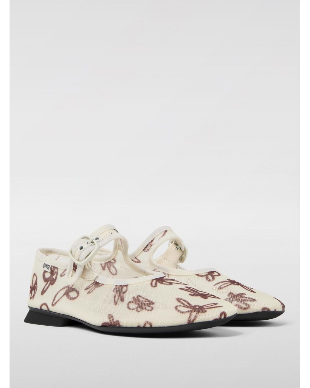 Camper White Buckle Detail Shoes