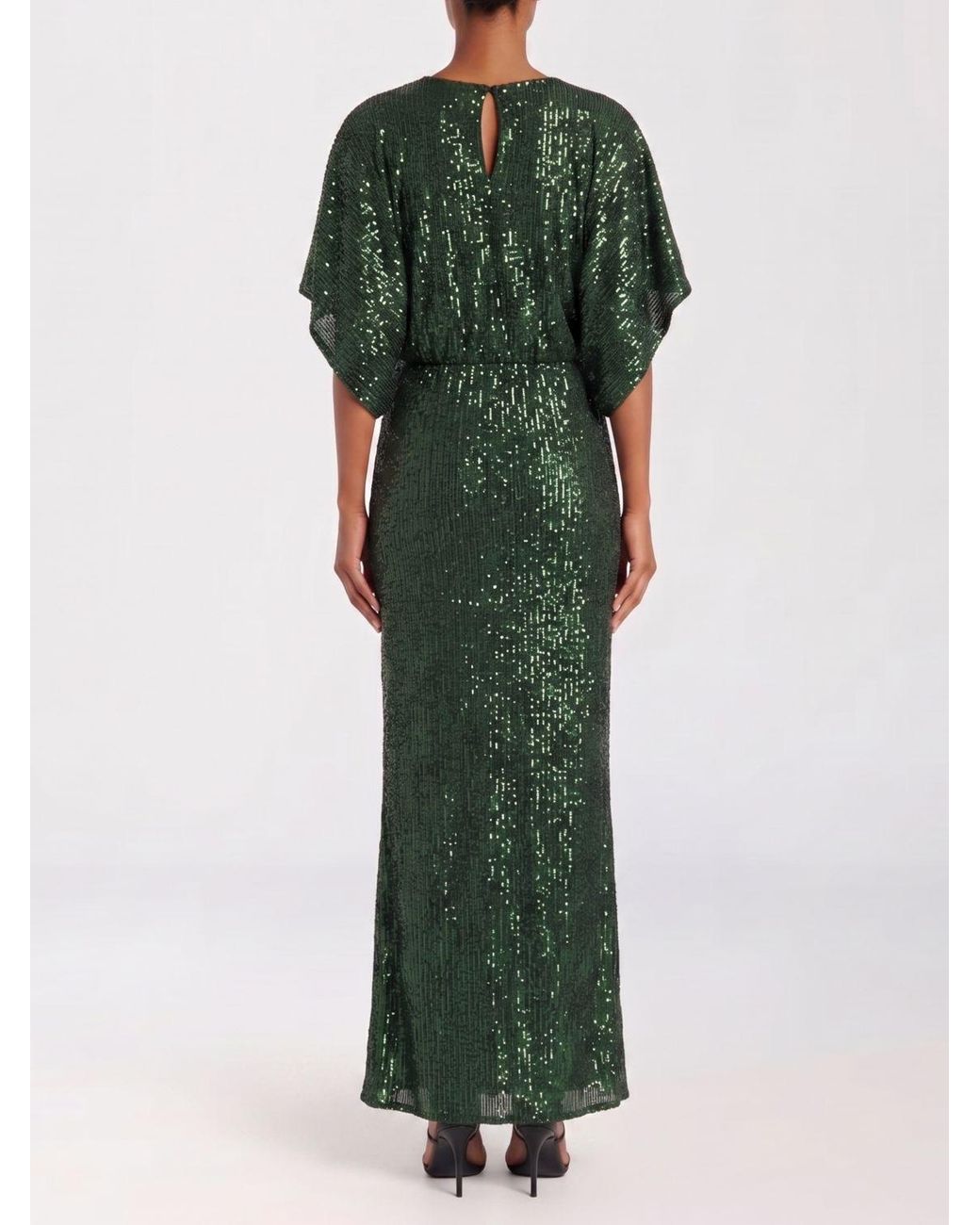 Norma Kamali Green Long Sequin Dress