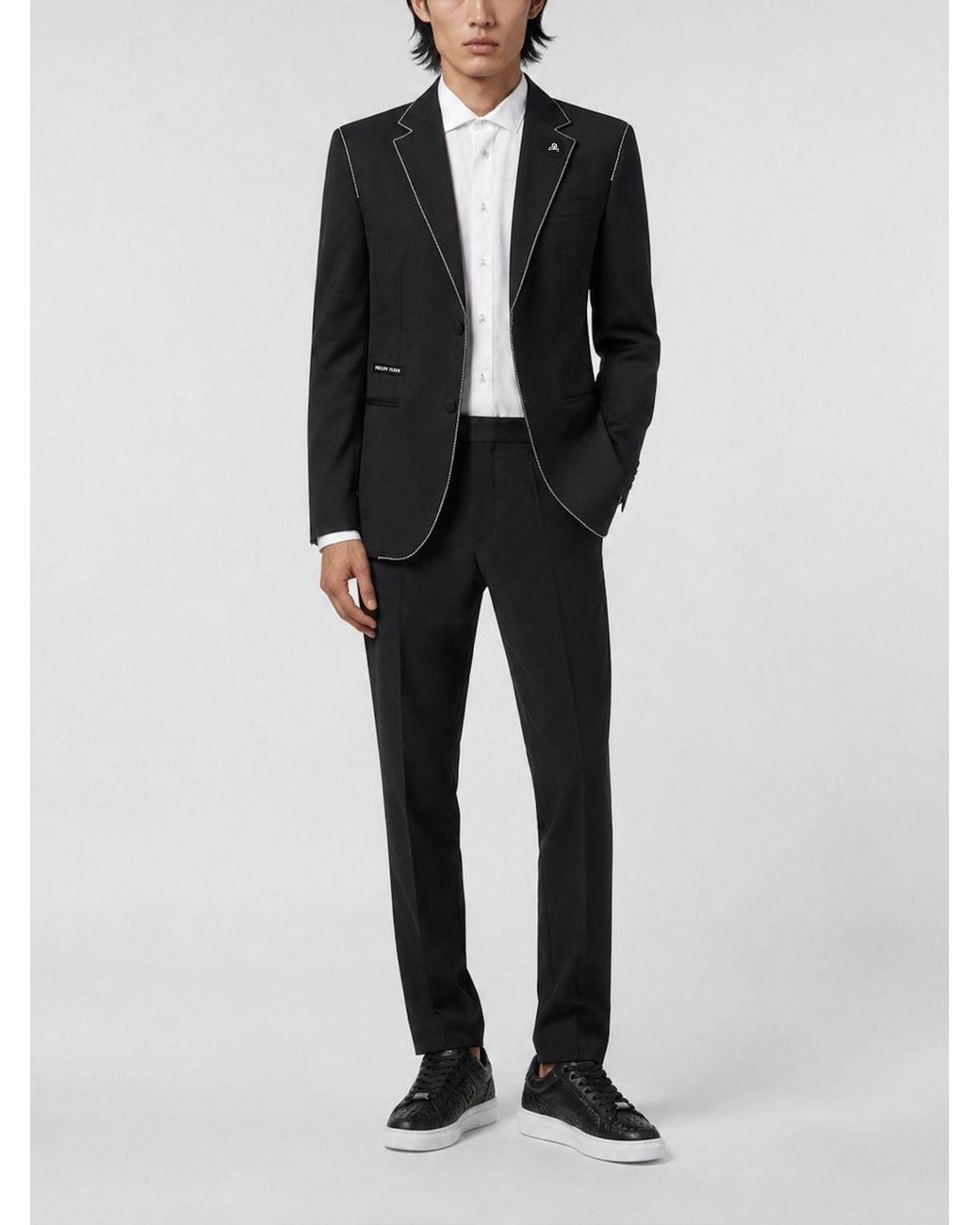 Philipp Plein Black Single-Breasted Blazer for men
