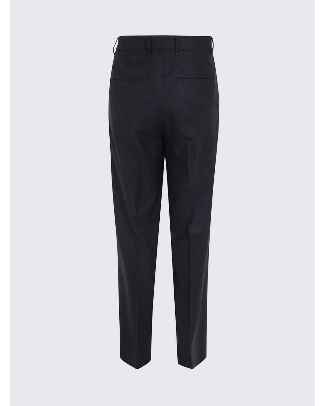 Lardini Black Virgin Wool Tailored Slim Fit Trousers for men