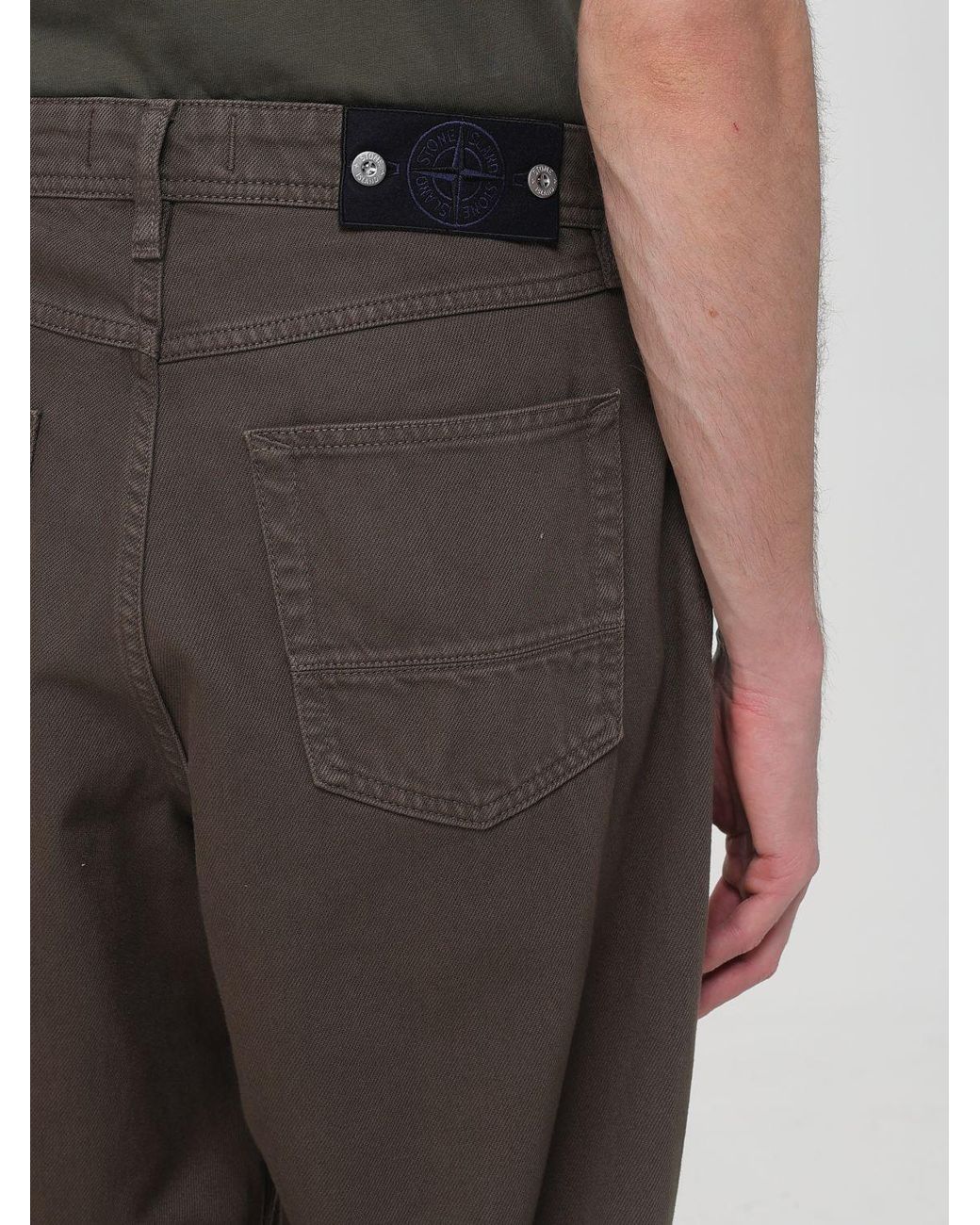 Stone Island Brown Straight Jeans for men