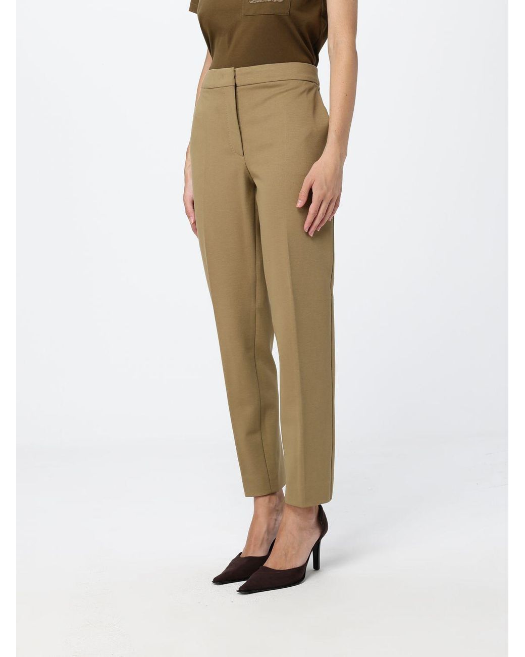 Max Mara Natural Pegno Slim Fit Chino Trousers
