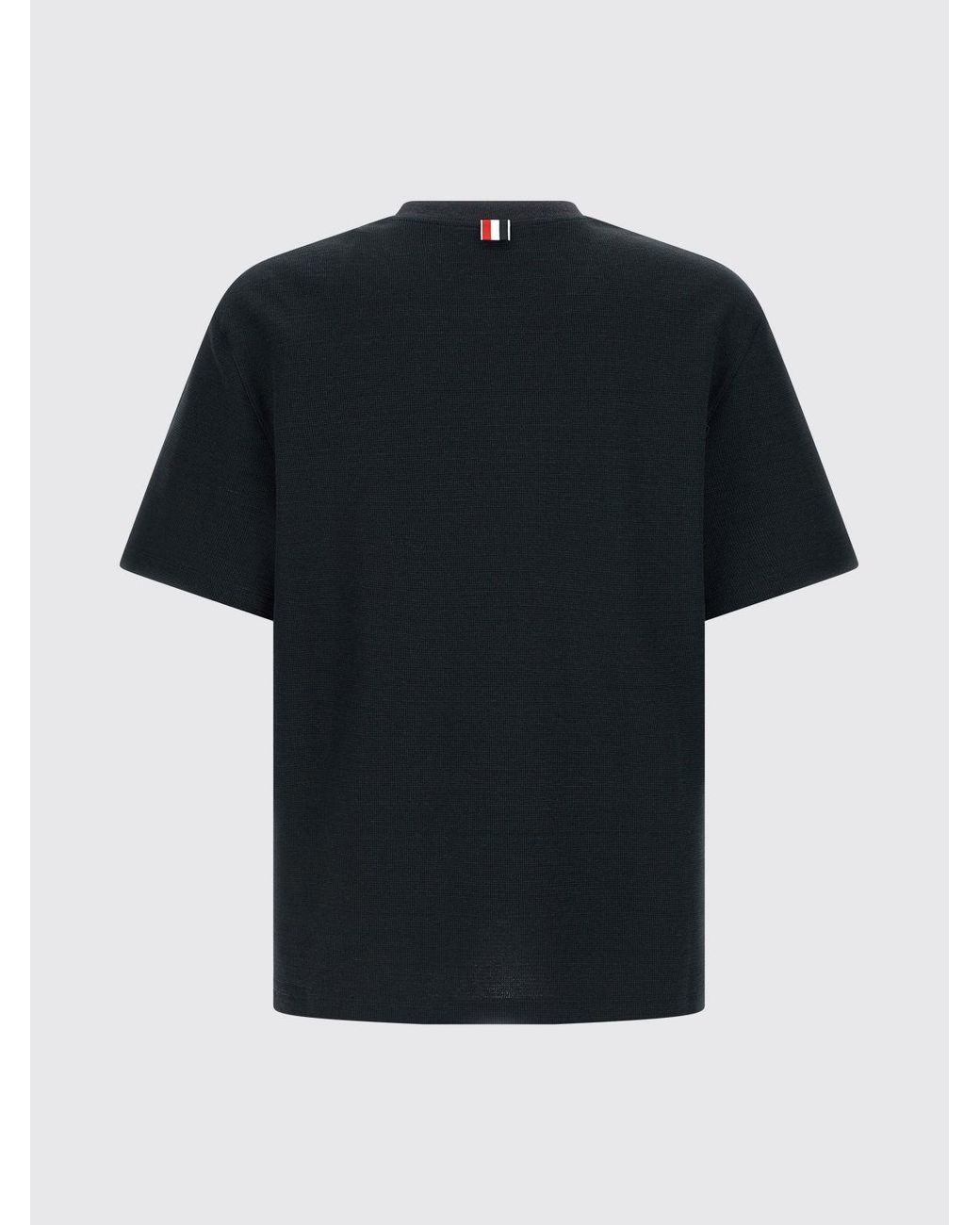 Thom Browne Blue Cotton Blend T-Shirt for men