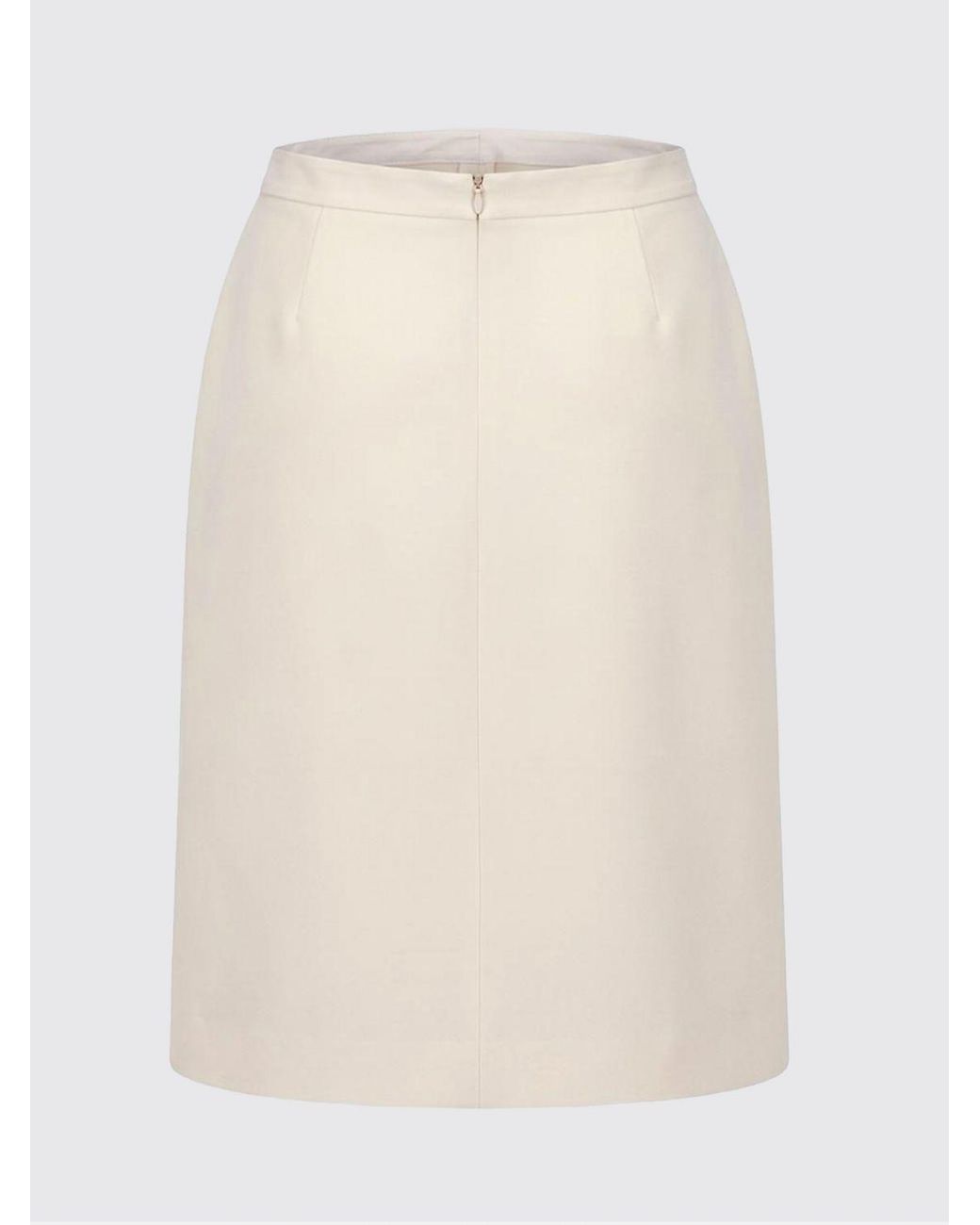 Jil Sander Natural Fiala High-Waisted Pleated Virgin Wool Pencil Mini Skirt