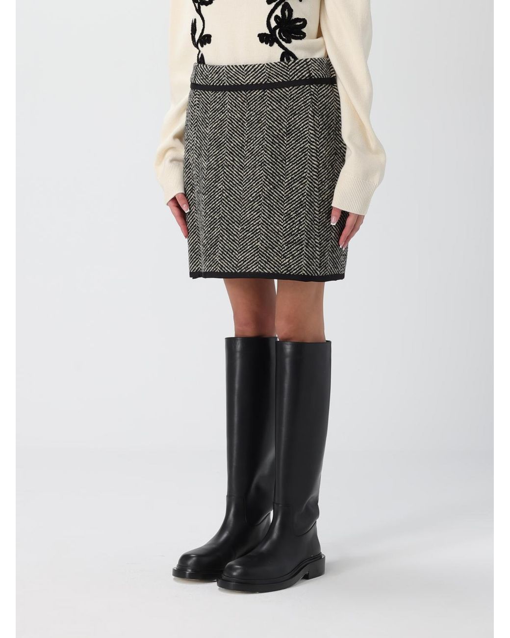 Jil Sander Gray Skirt