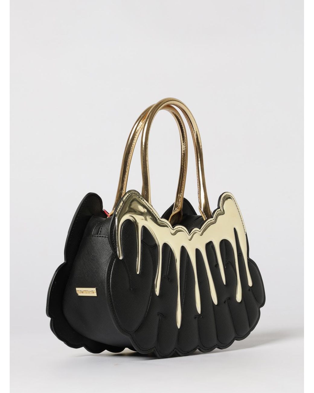 Sprayground Black And Dangerous Saffiano Synthetic Leather Bag