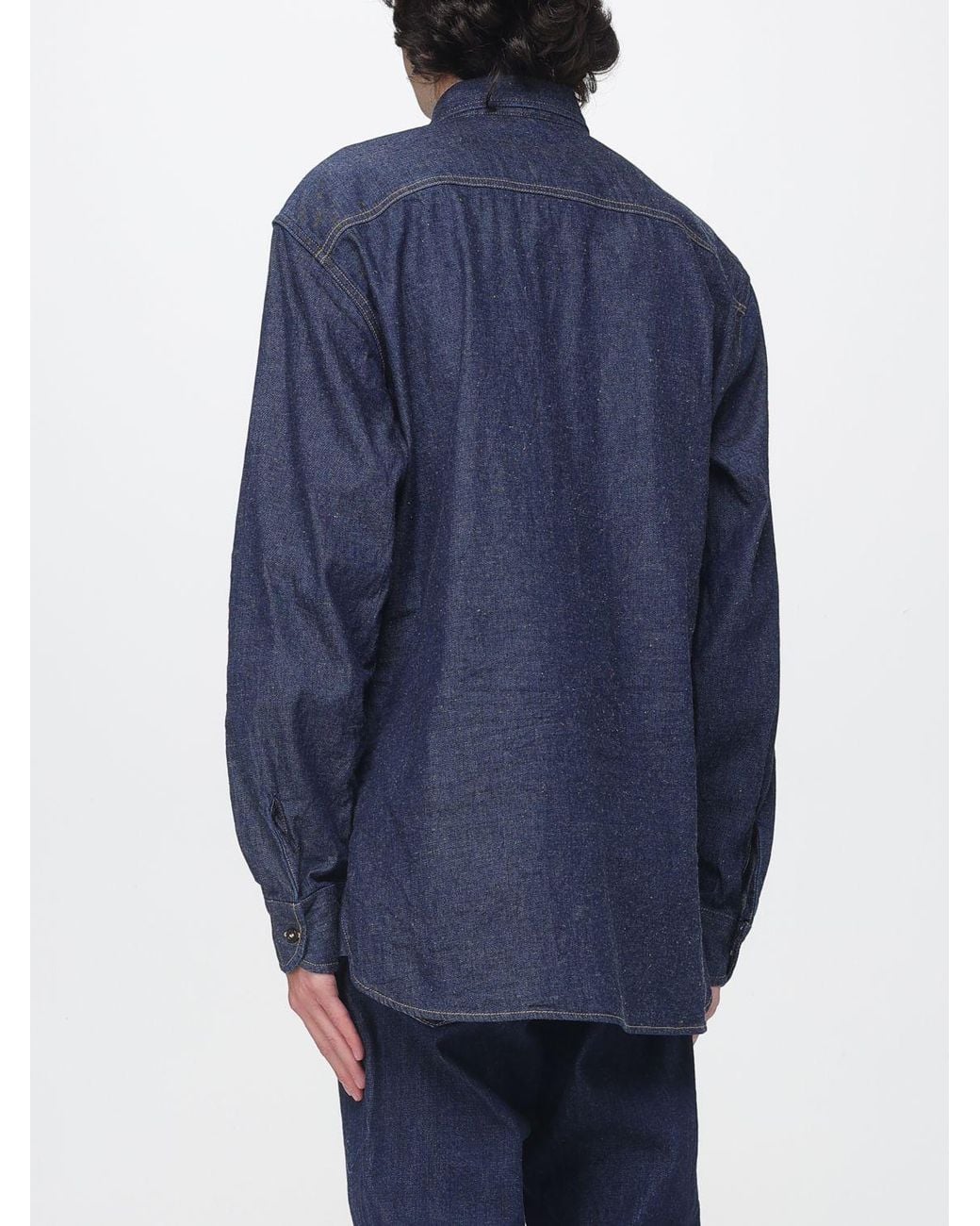 DSquared² Blue Casual Cotton Shirt With Flap Patch Pockets And Long Sleeves for men