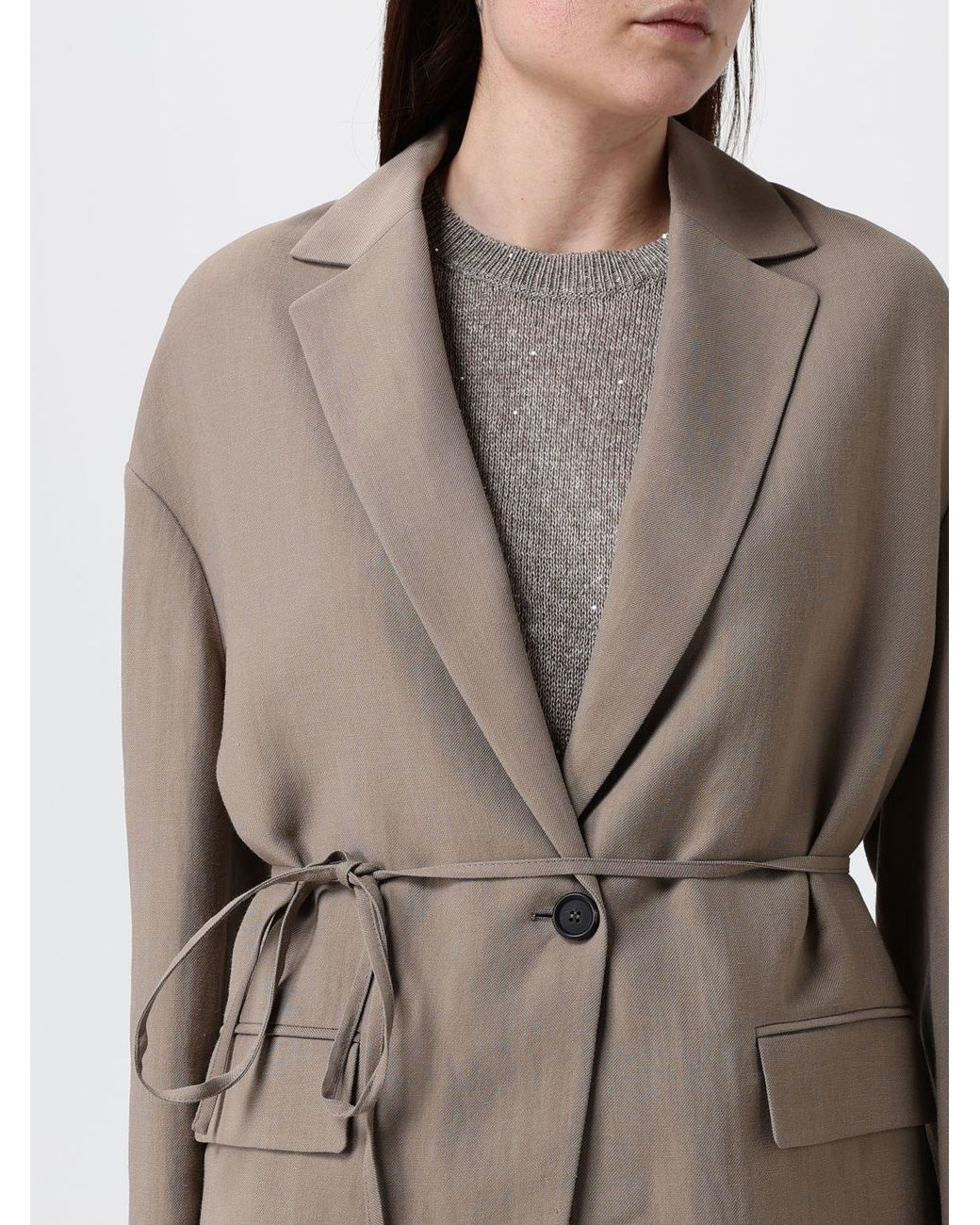 Brunello Cucinelli Natural Viscose Blazer