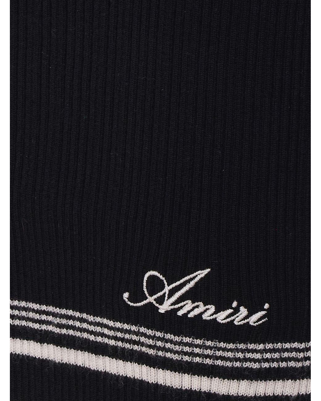 Amiri Black High-Waisted Midi Pencil Skirt