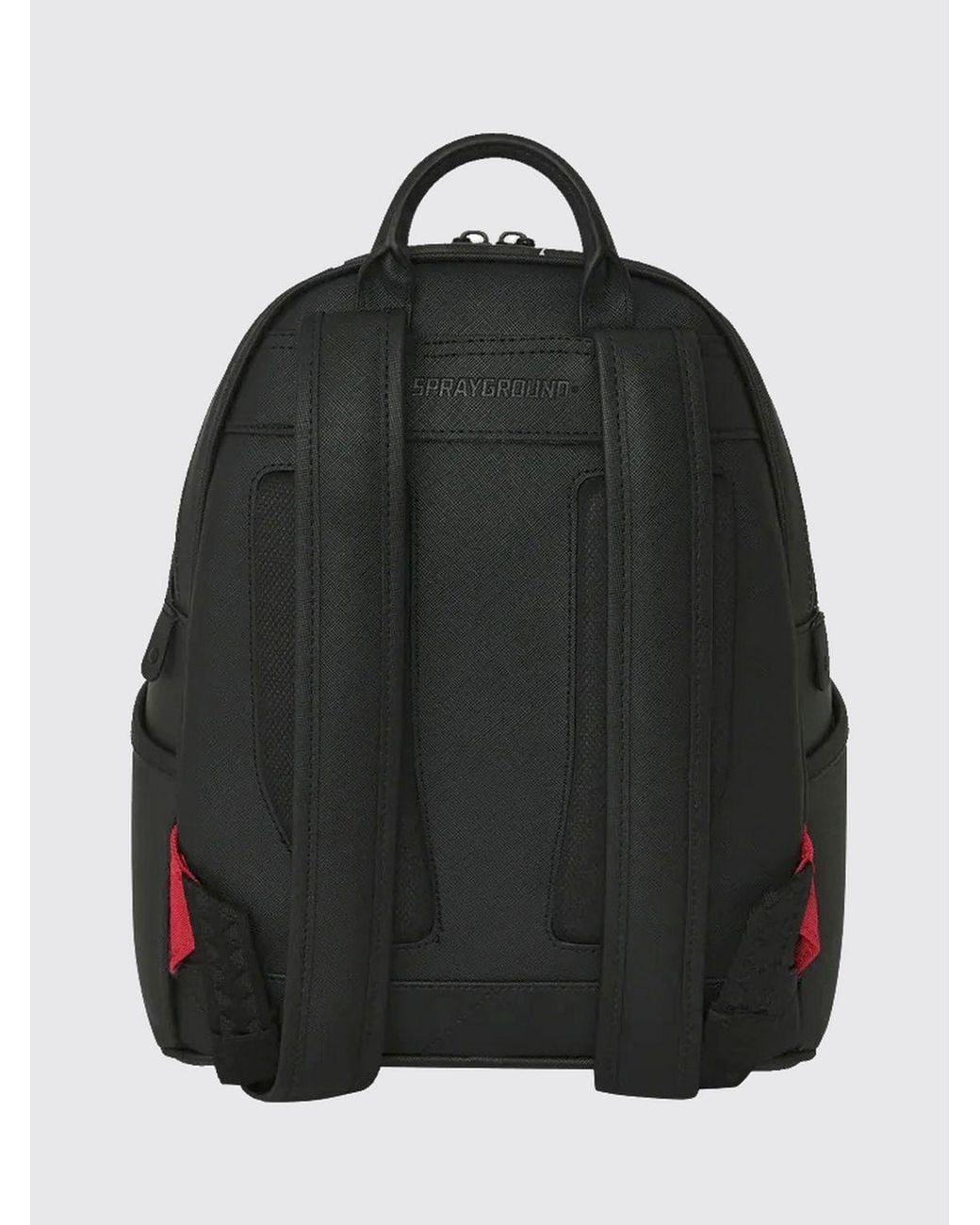 Sprayground Black Center Rip Revealing Check Print Pvc Backpack With Adjustable Shoulder Straps