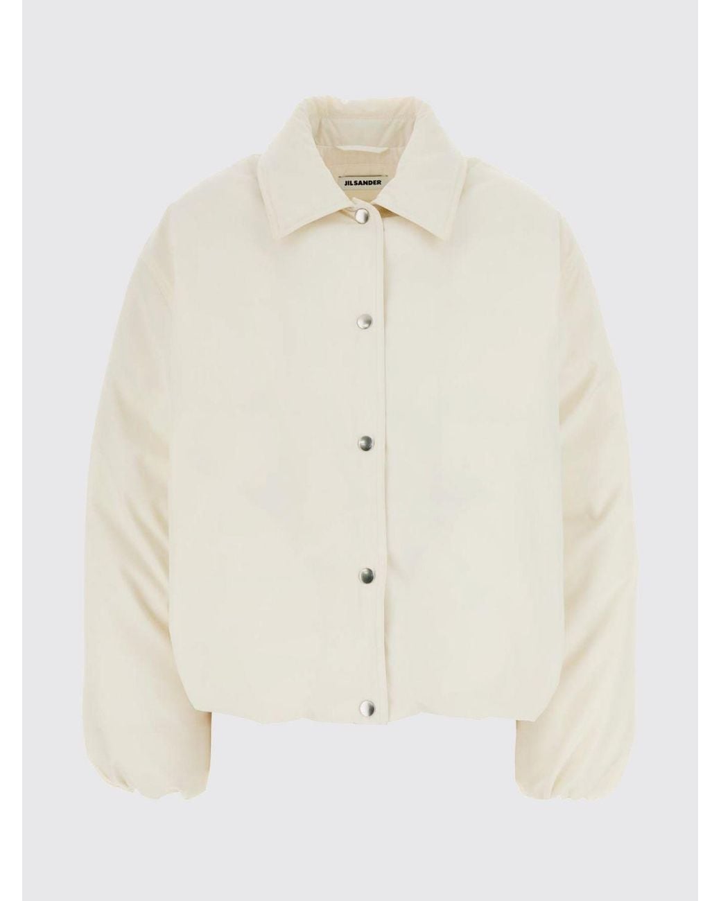 Jil Sander Natural Cropped Padded Shirt Jacket