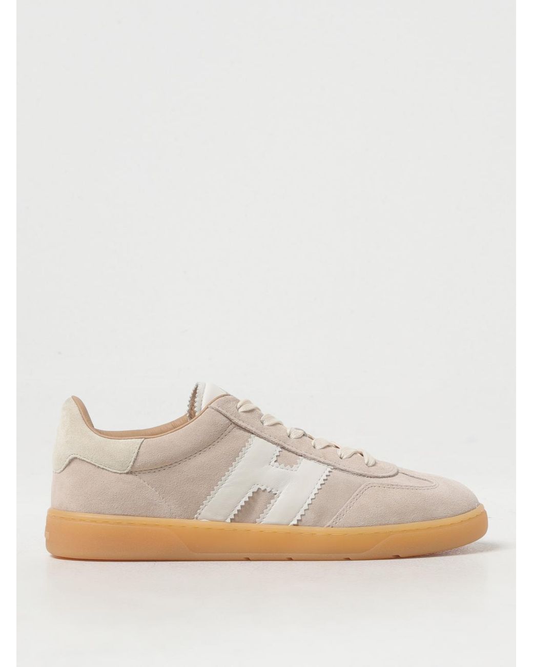 Hogan White Suede Leather Sneakers