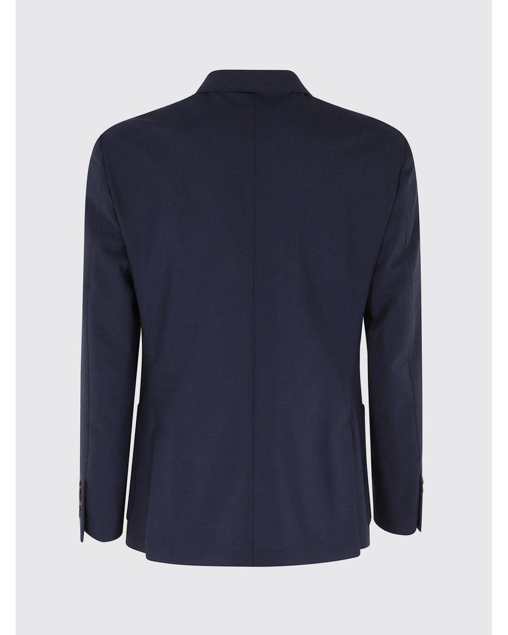 Eleventy Blue Single-Breasted Virgin Wool Blazer for men