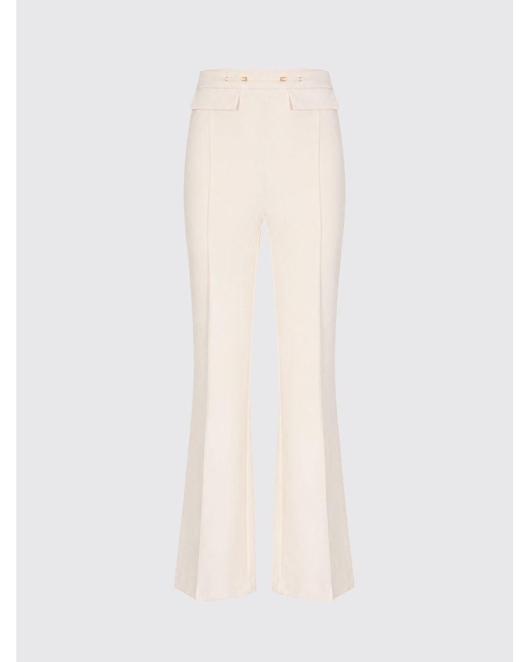 Elisabetta Franchi Pink High-Waisted Skinny Stretch-Crêpe Trousers