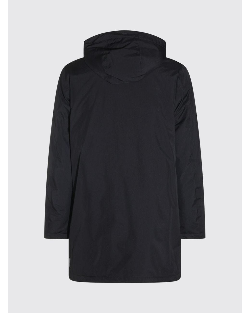 Herno Blue Knee-Length Polyester Parka With Hood And Down Padding for men