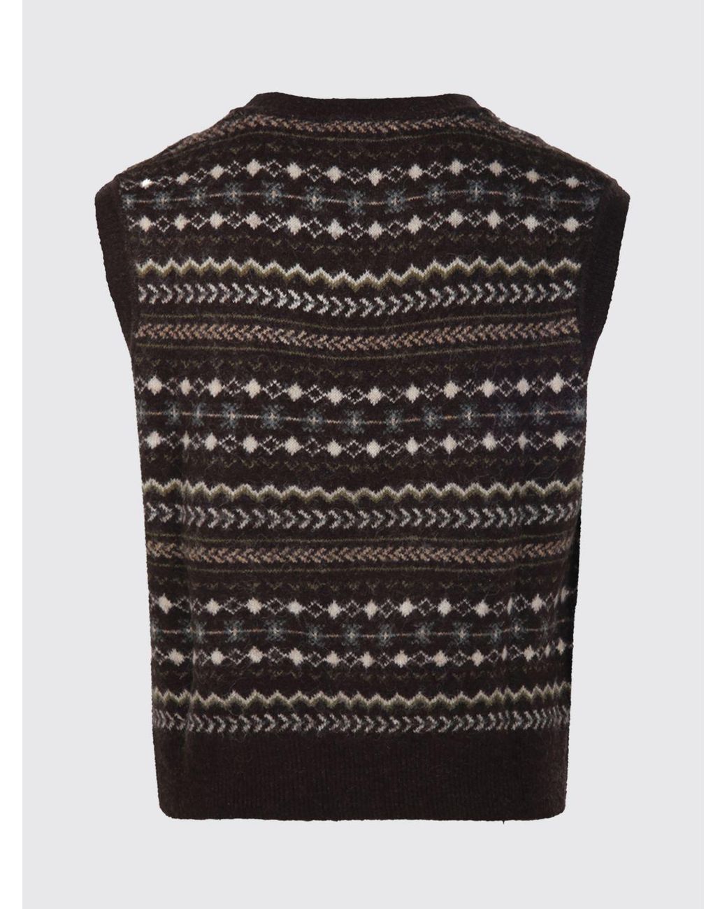 DUNST Black Jacquard Knit Waistcoat