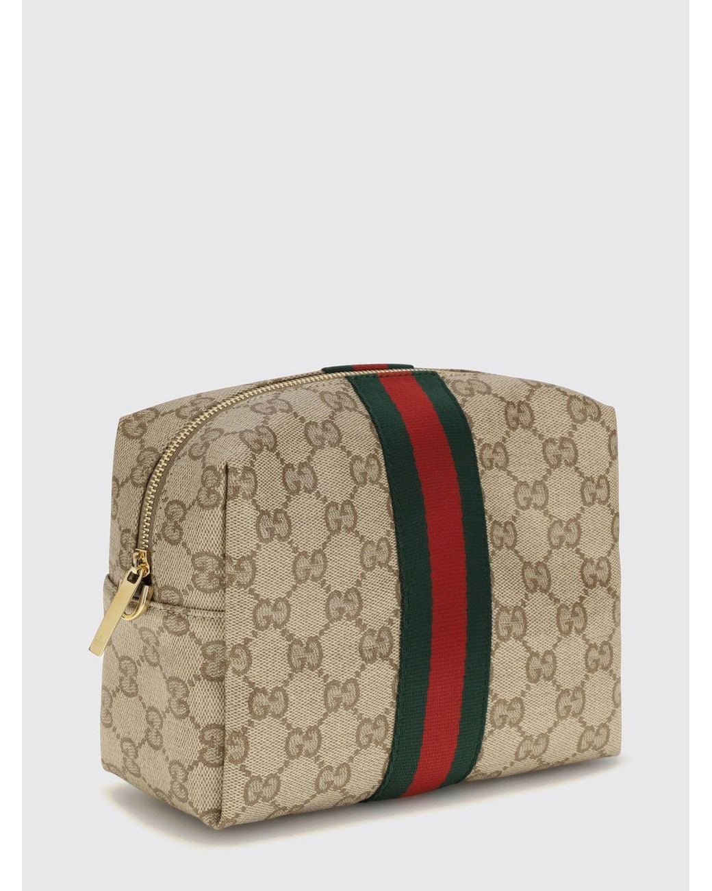 Gucci Natural Gg Monogram Jacquard Mini Shoulder Bag With Bicolor Stripes
