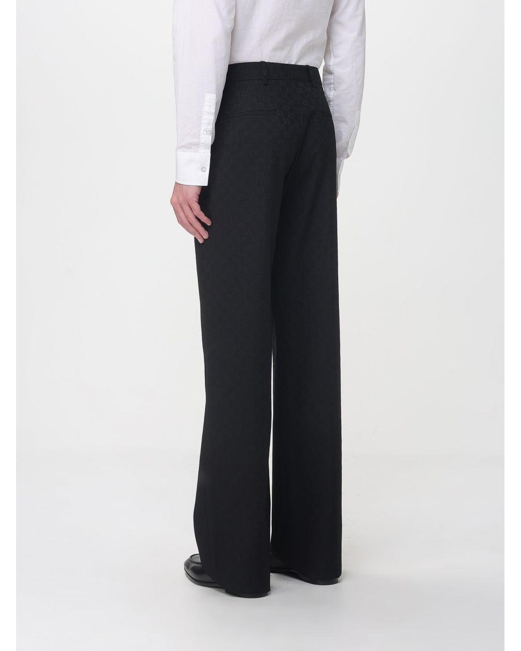 Gucci Black Wool Blend Tailored Trousers for men