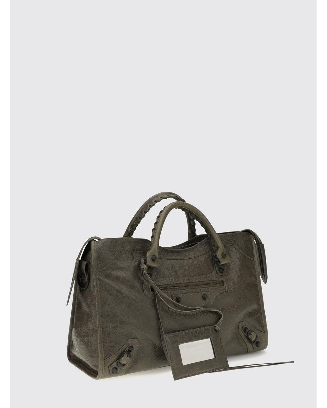 Balenciaga Multicolor Le City Medium Arena Lambskin Handbag With Studs And Mirror