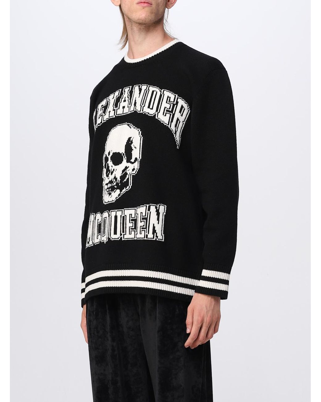McQueen Varsity Sweater in Black für Herren