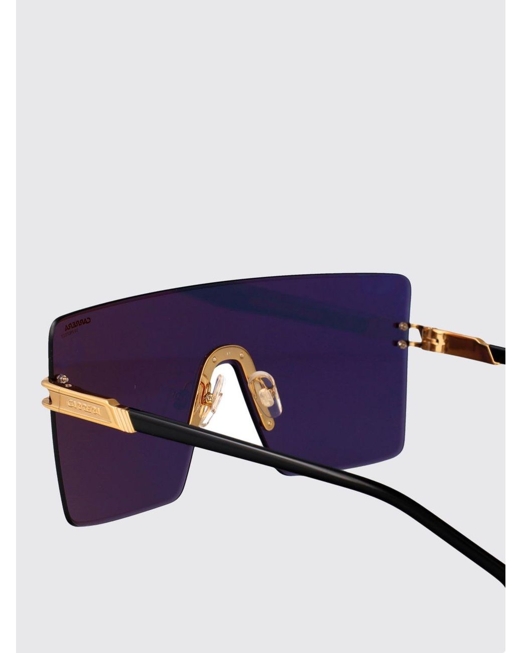 Carrera Blue Rectangular Metal Sunglasses With Gradient Lenses