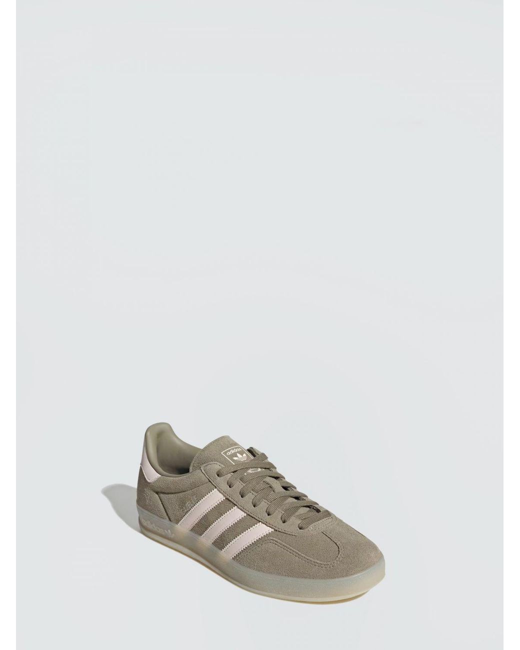 Adidas Originals Gray Gazelle Indoor Suede Sneakers for men