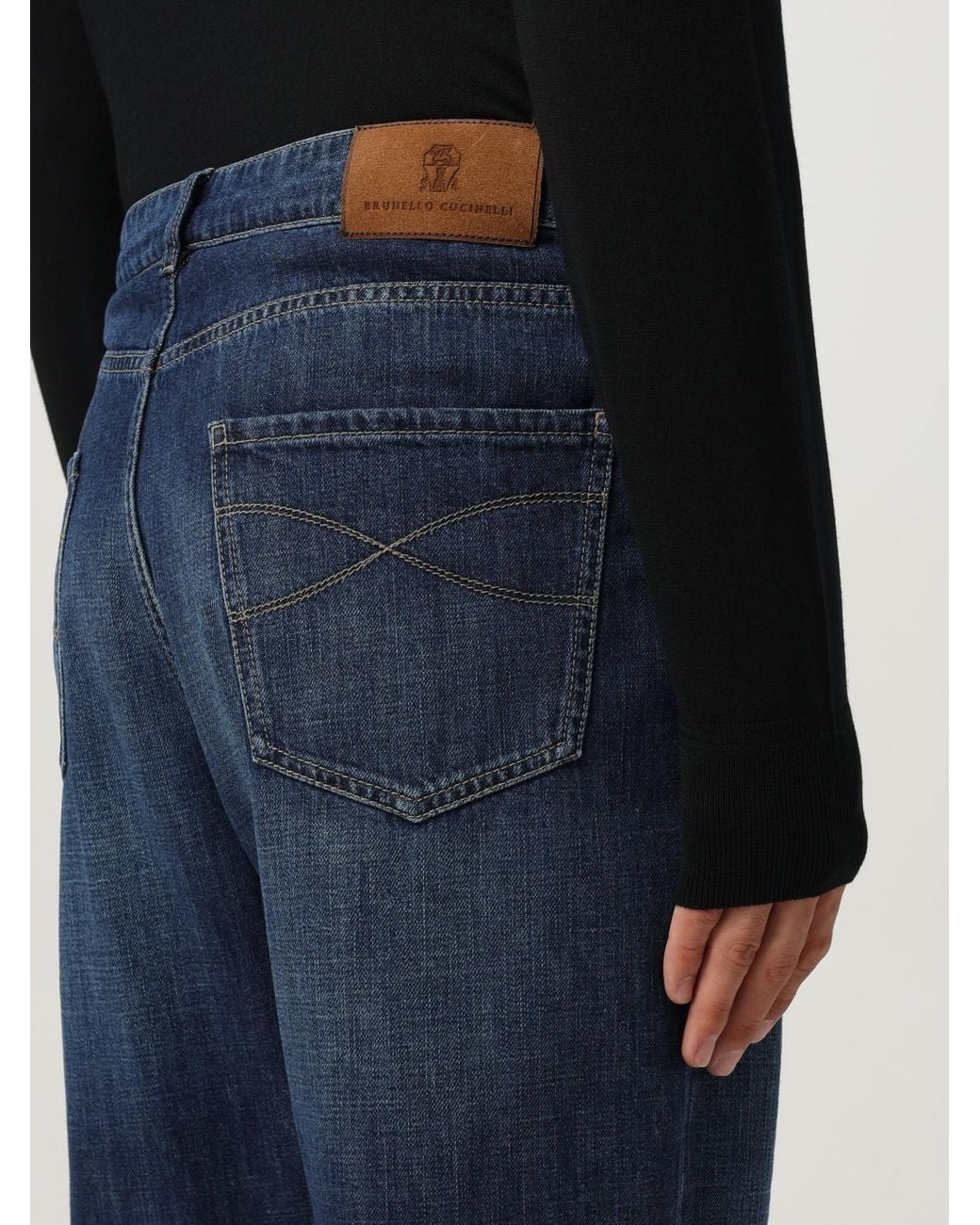 Brunello Cucinelli Blue Cotton Denim Jeans for men