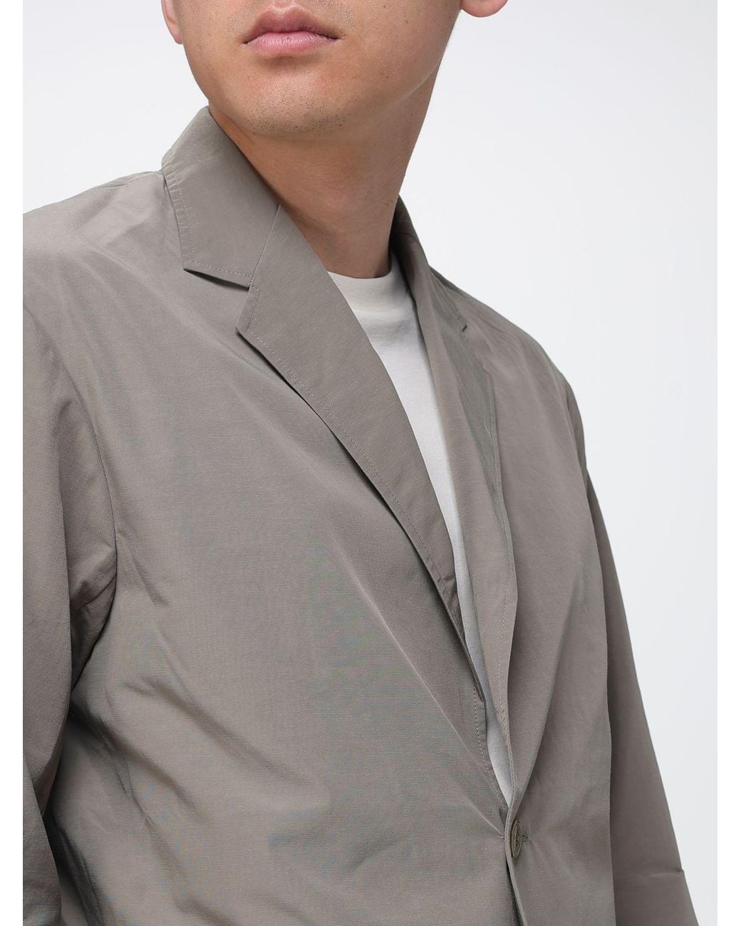 Goldwin Gray Single-Breasted Nylon Blazer for men