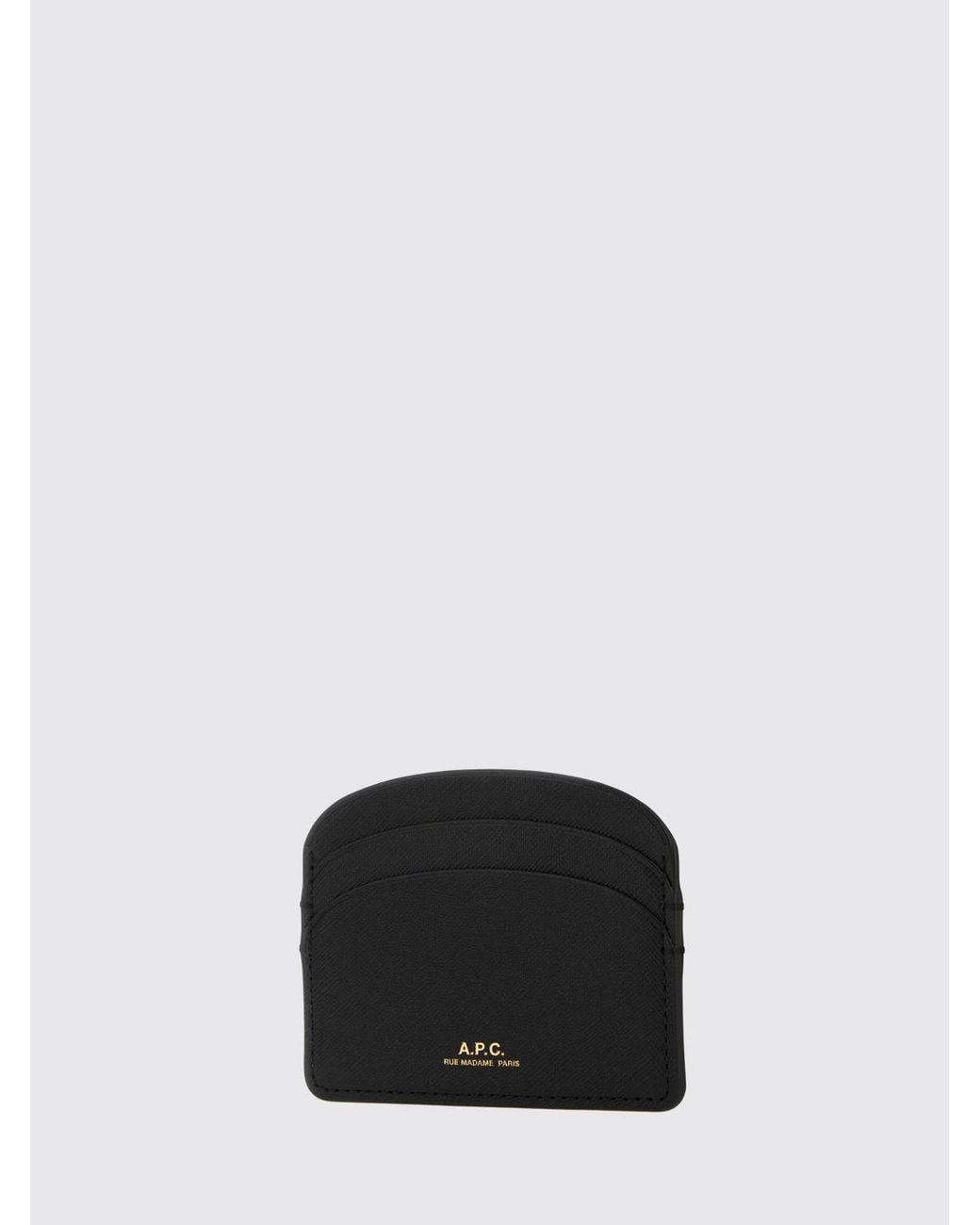 A.P.C. Black Calfskin Leather Card Holder