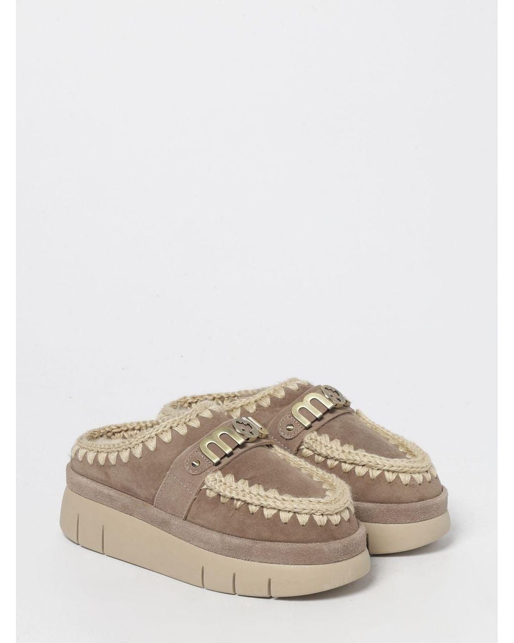 Mou Gray Wedge Shoes