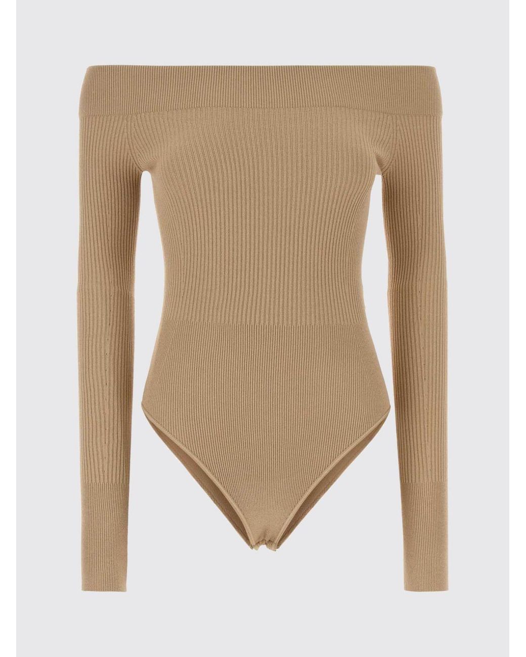 Alaïa Purple Viscose Knit Bodysuit