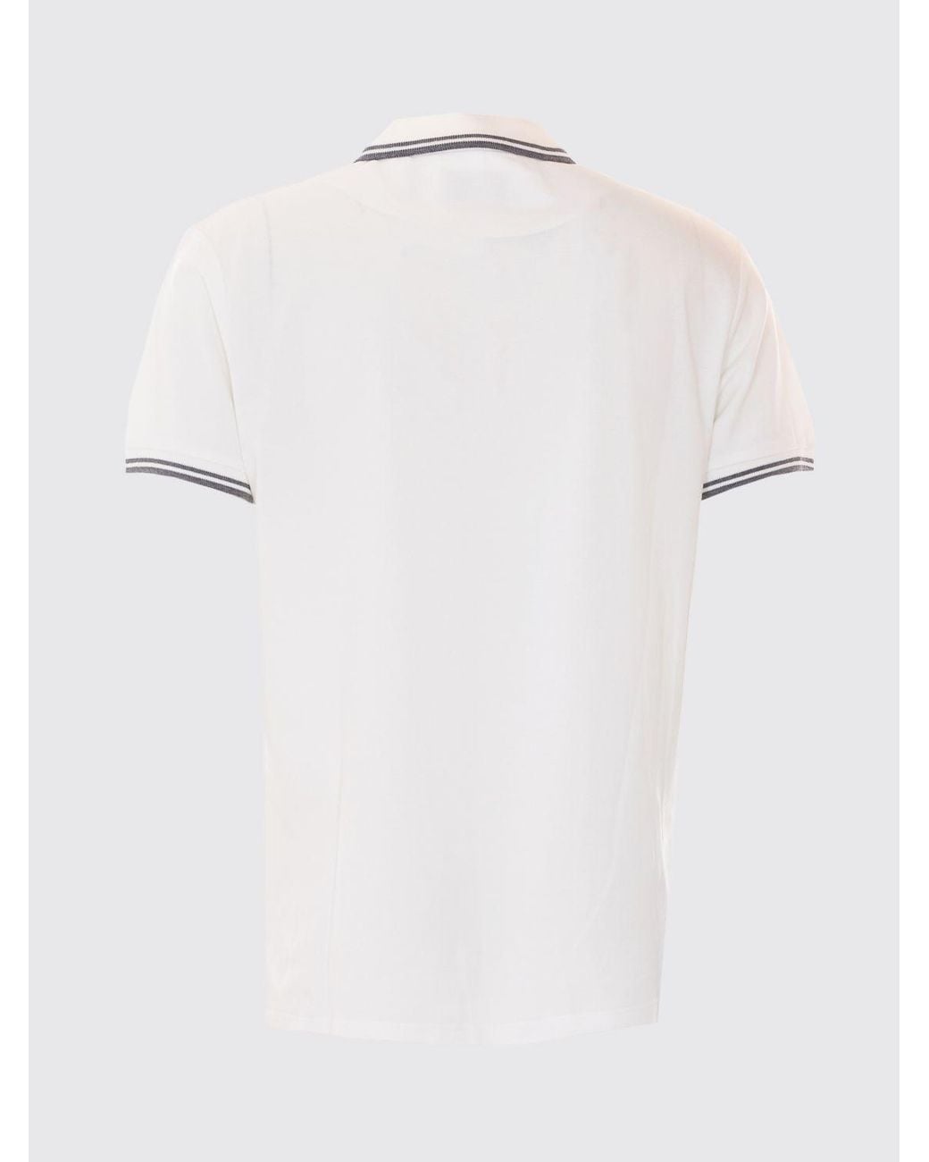 Vivienne Westwood White Orb Logo Cotton Polo With Contrast Tipping for men