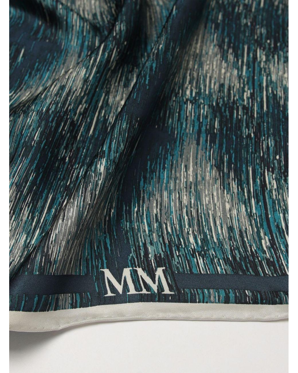 Max Mara Blue Printed Silk Foulard