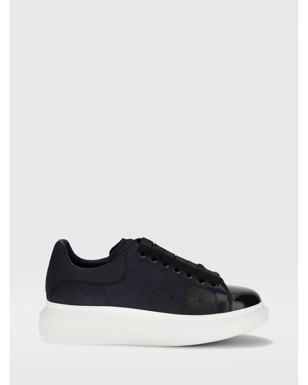 McQueen White Oversize Low-Top Calfskin Trainers With Chunky Sole for men