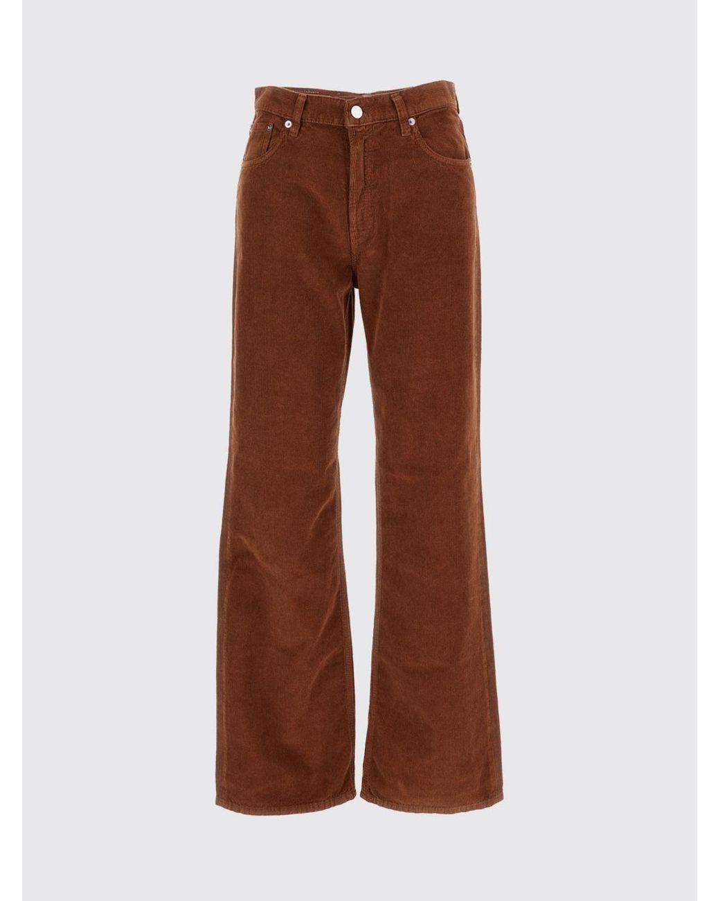 Haikure Red Korea High-Waisted Straight Corduroy Pants