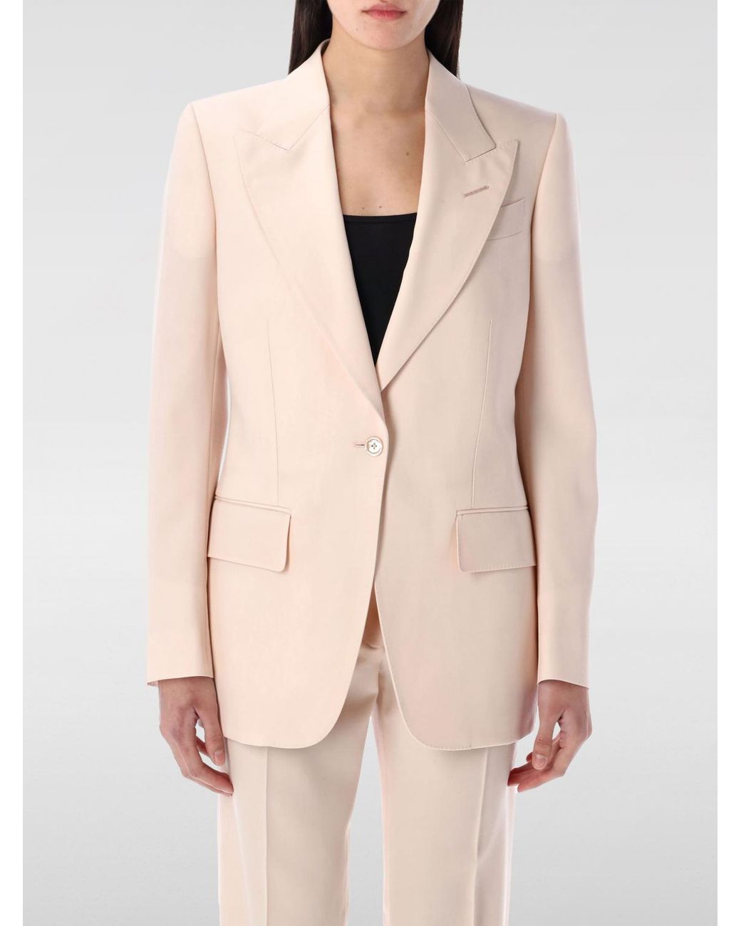 Tom Ford Natural Tailored Notch Lapel Blazer