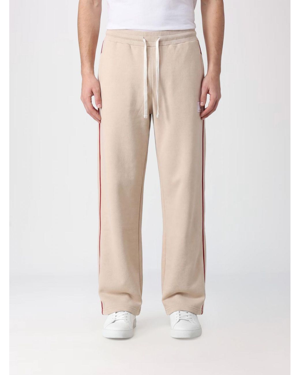Vision Of Super Natural Cotton Jogging Trousers With Drawstring And Slash Pockets for men