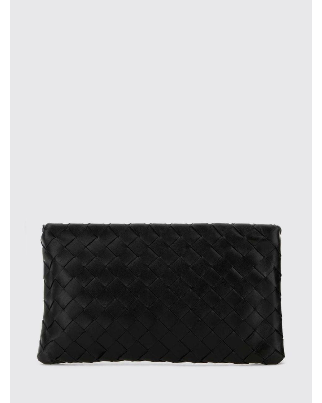 Bottega Veneta Black Intrecciato Leather Pouch