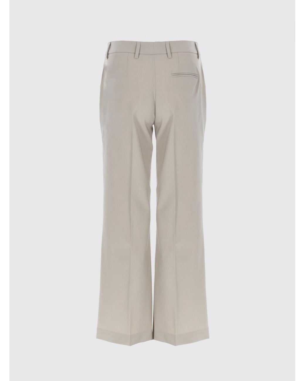 PT Torino Natural Flared Virgin Wool Trousers