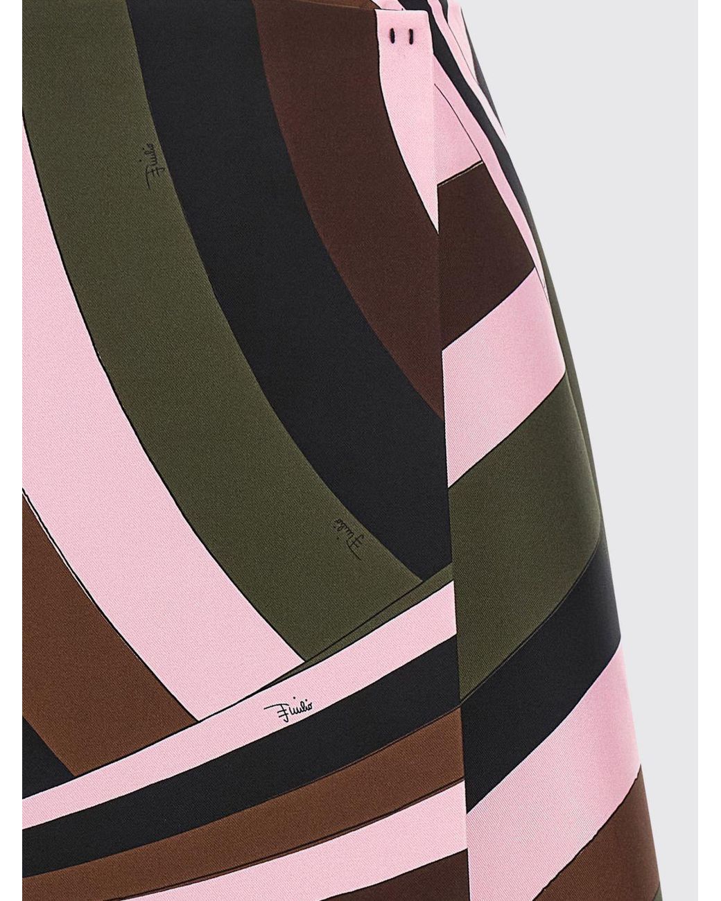 Emilio Pucci Multicolor Iride High-Waisted Silk Wrap Mini Skirt With Graphic Print